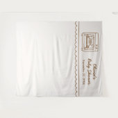 Bun in the Oven Baby Shower Backdrop Wandkleed (Voorkant (horizontaal))