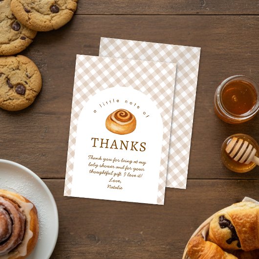 Bun In The Oven Baby Shower  Bedankkaart