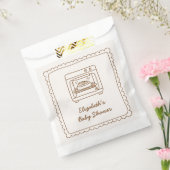 Bun in the Oven Baby Shower Favor Bag, Bedankzakje (Gezegeld)
