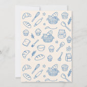 Bun in the Oven Baby Shower Hand Drawn Baking Kaart (Achterkant)