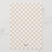 Bun In The Oven Baby Shower Kaart (Achterkant)