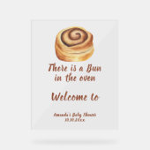 Bun in the oven Baby Shower Welcome Acryl Bord (Voorkant)