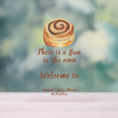 Bun in the oven Baby Shower Welcome Acryl Bord (Neutraal)