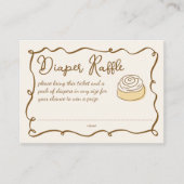 Bun in the oven baking baby shower diaper raffle informatiekaartje (Voorkant)