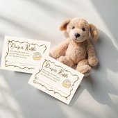 Bun in the oven baking baby shower diaper raffle informatiekaartje