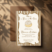 Bun in the oven baking baby shower kaart