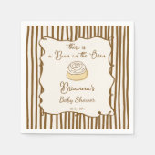 Bun in the oven baking baby shower monogrammed servet (Voorkant)