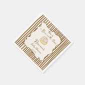 Bun in the oven baking baby shower monogrammed servet (Hoek)