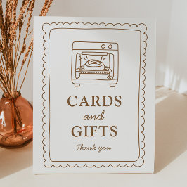 Bun in the Oven Cards and Gifts Sign Reclamebord Met Voetstuk