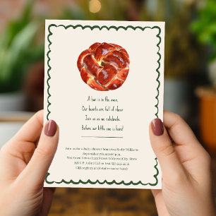 Bun In The Oven Gedicht Neutrale Baby Shower Kaart