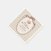 Bun in the Oven Gingham Bakery Baby Shower Servet (Hoek)