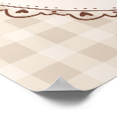 Bun in the Oven Gingham Bakery Baby Shower Welcome Poster (Hoek)