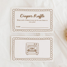 Bun in the Oven Shower Diaper Raffle Card