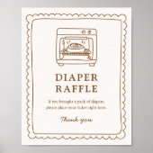 Bun in the Oven Shower Diaper Raffle Game Poster (Voorkant)