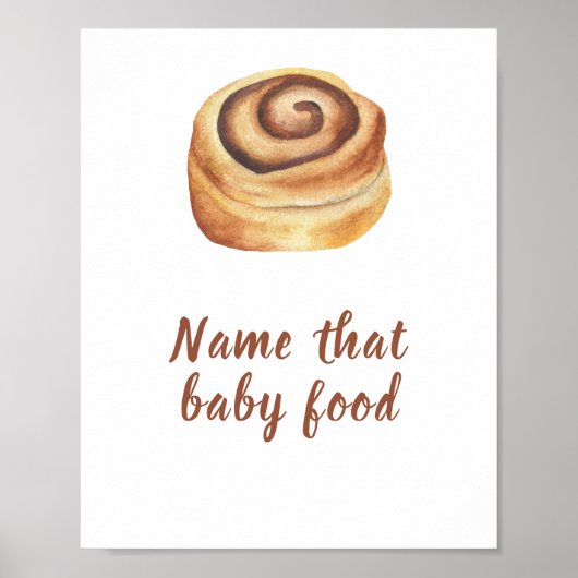 Bun kaneel baby shower Baby voedsel spel Poster (Voorkant)