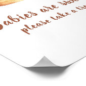 Bun kaneel baby shower Baby's zijn lief Poster (Hoek)