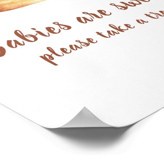 Bun kaneel baby shower Baby's zijn lief Poster (Hoek)