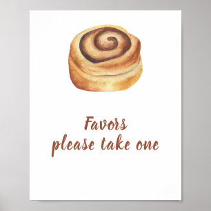 Bun kaneel baby shower Favors Poster