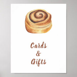 Bun kaneel baby shower Kaarten en Cadeaus Poster