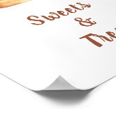 Bun kaneel baby shower snoepjes en lekkernijen poster (Hoek)