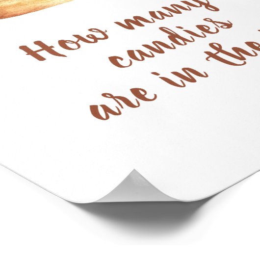 Bun kaneel - raad eens hoeveel snoepjes in een pot poster (Hoek)