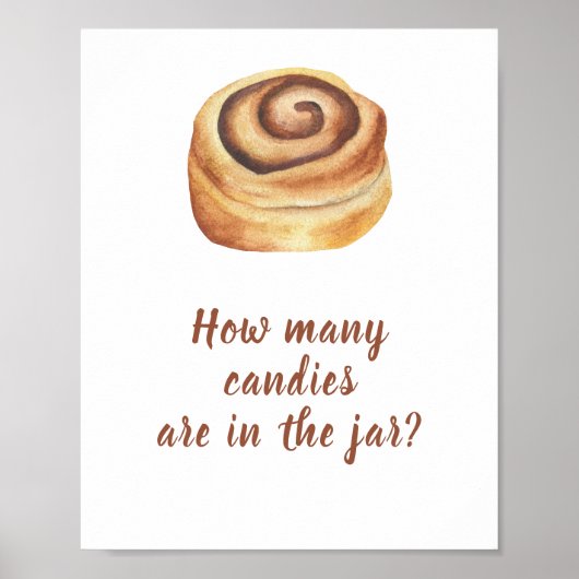 Bun kaneel - raad hoeveel snoepjes er in de pot zi poster (Voorkant)