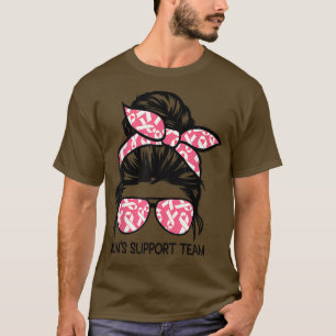 Bun Moms Support Team Breast Cancer Survivor T-shirt