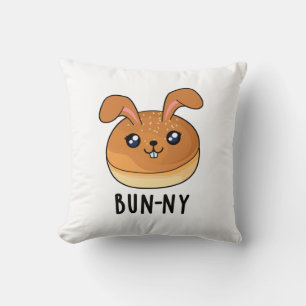 Bun-ny Funny Bunny Rabbit Bun Pun Kussen