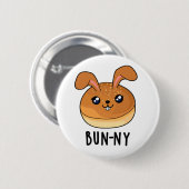 Bun-ny Funny Bunny Rabbit Bun Pun Ronde Button 5,7 Cm (Voorkant /achterkant)