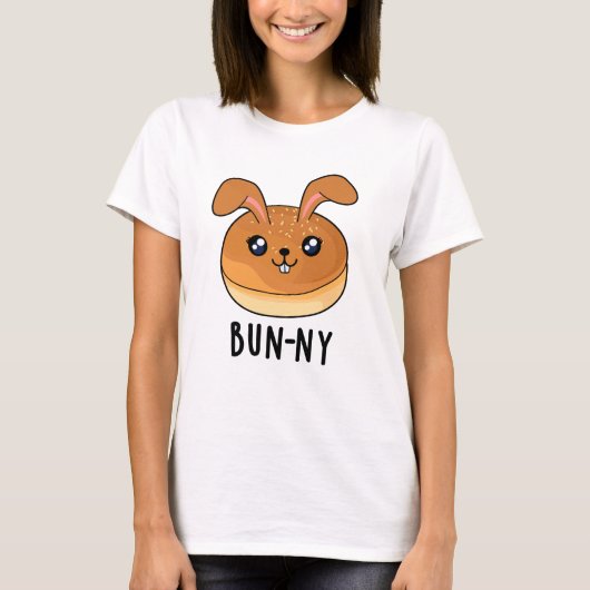 Bun-ny Funny Bunny Rabbit Bun Pun T-shirt (Voorkant)