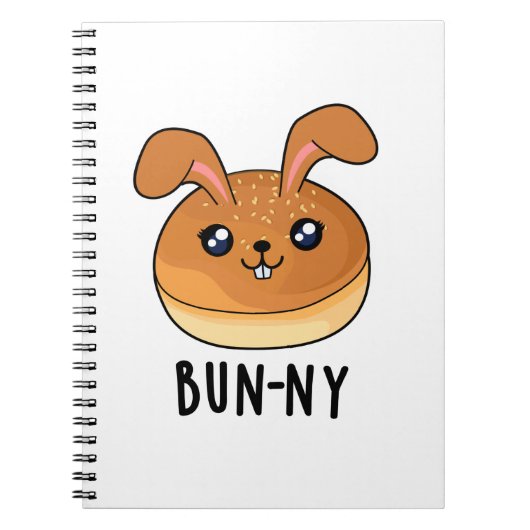 Bun-ny Grappige Bunny Konijn Bun Woordspeling Notitieboek (Voorkant)