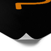 Bun on the run Funny food pun Dark BG Poster (Hoek)