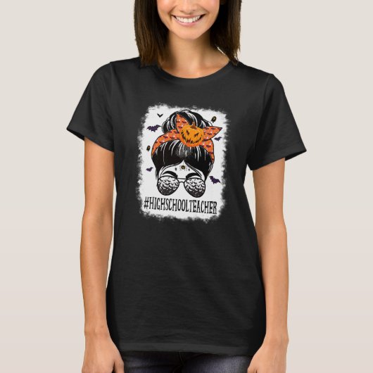 Bun Spooky Sinaasappel Hallow T-shirt (Voorkant)