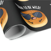 Bun To Be Wild Grappig Voedsel Pun Dark BG Cadeaupapier (Rol Hoek)