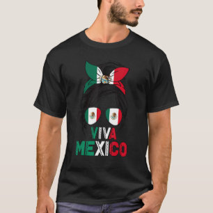 Bun viva Mexico vlag Mexicaanse dag van onafhankel T-shirt