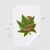 Bun Weed Sloth Golfhanddoek (Insitu)