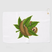 Bun Weed Sloth Golfhanddoek (Horizontaal)