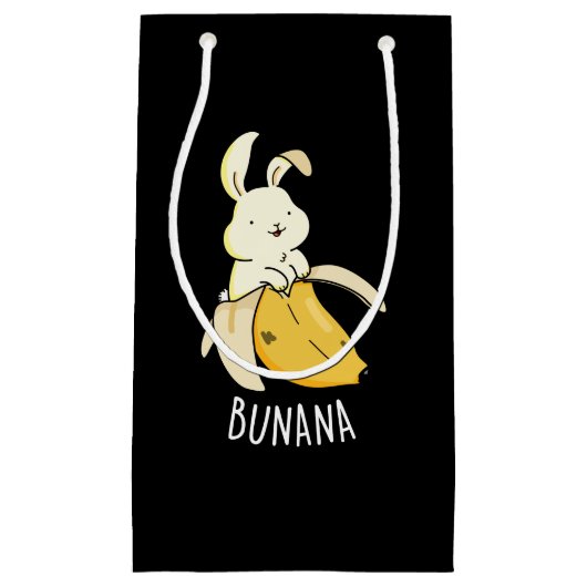 Bunana Funny Bunny in een bananenpun Dark BG Klein Cadeauzakje (Voorkant)