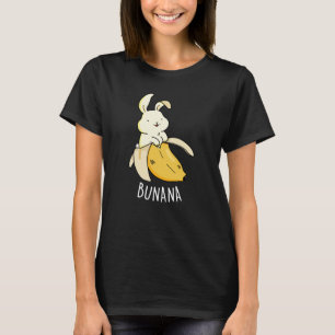 Bunana Funny Bunny in een bananenpun Dark BG T-shirt