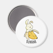 Bunana Funny Bunny in een bananenun Magneet (Voorkant / Achterkant)
