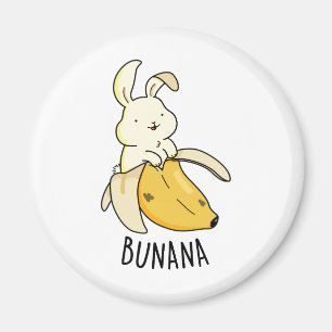 Bunana Funny Bunny in een bananenun Magneet