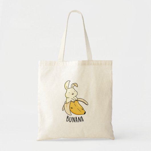Bunana Funny Bunny in een bananenun Tote Bag (Voorkant)
