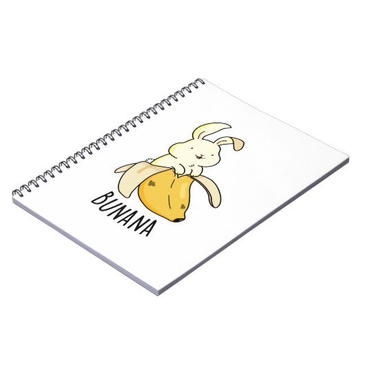 Bunana Grappig Konijn In Een Bananenschil Woordgra Notitieboek (Linkerzijde)