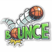 BUNCE aangepast Basketball-stickers Sticker (Voorkant)