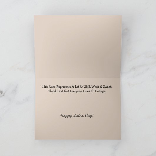 Bunch Blue Collar Workers Labor Day Card Kaart (Binnen)