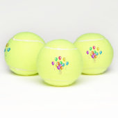 Bunch Bright Vibrant Balloons Ribbons Vele kleuren Tennisballen (Multi)
