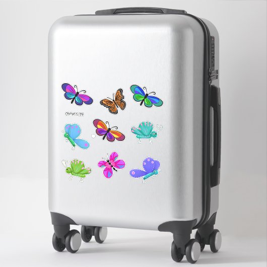 Bunch Butterflies Whimsical and Cute Sticker (Koffer)