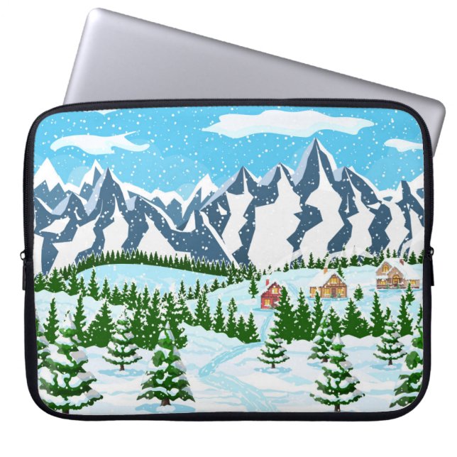 Bunch Flower met kleurrijke digitale afdrukbackgr Laptop Sleeve (Voorkant)