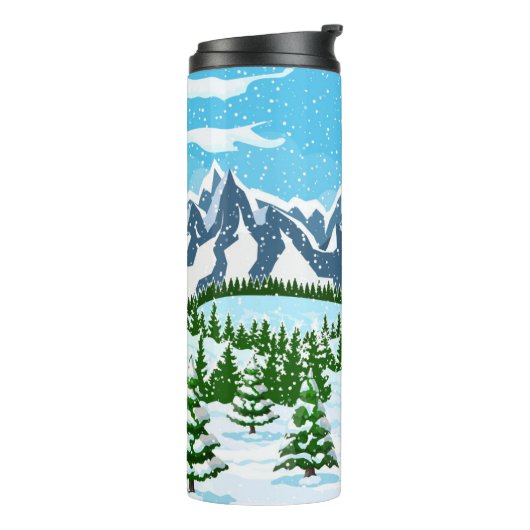 Bunch Flower met kleurrijke digitale afdrukbackgr Thermosbeker (Gedraaid links)