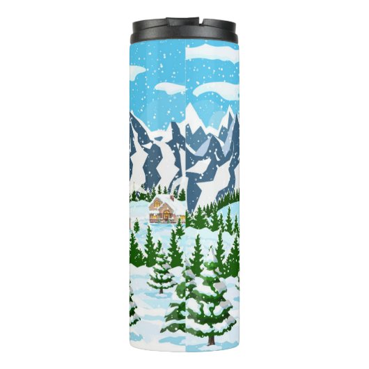 Bunch Flower met kleurrijke digitale afdrukbackgr Thermosbeker (Achterkant)